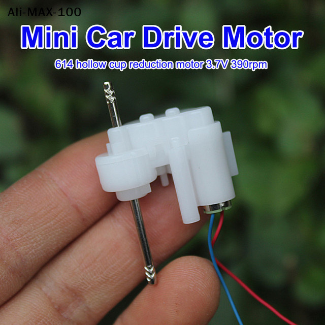 AyS Mini 614 kernloser Getriebemotor DC 3,7V 390RPM Doppelwellen-Mikro-Getriebemotor, DIY Hobby Spielzeugauto - Bild 1