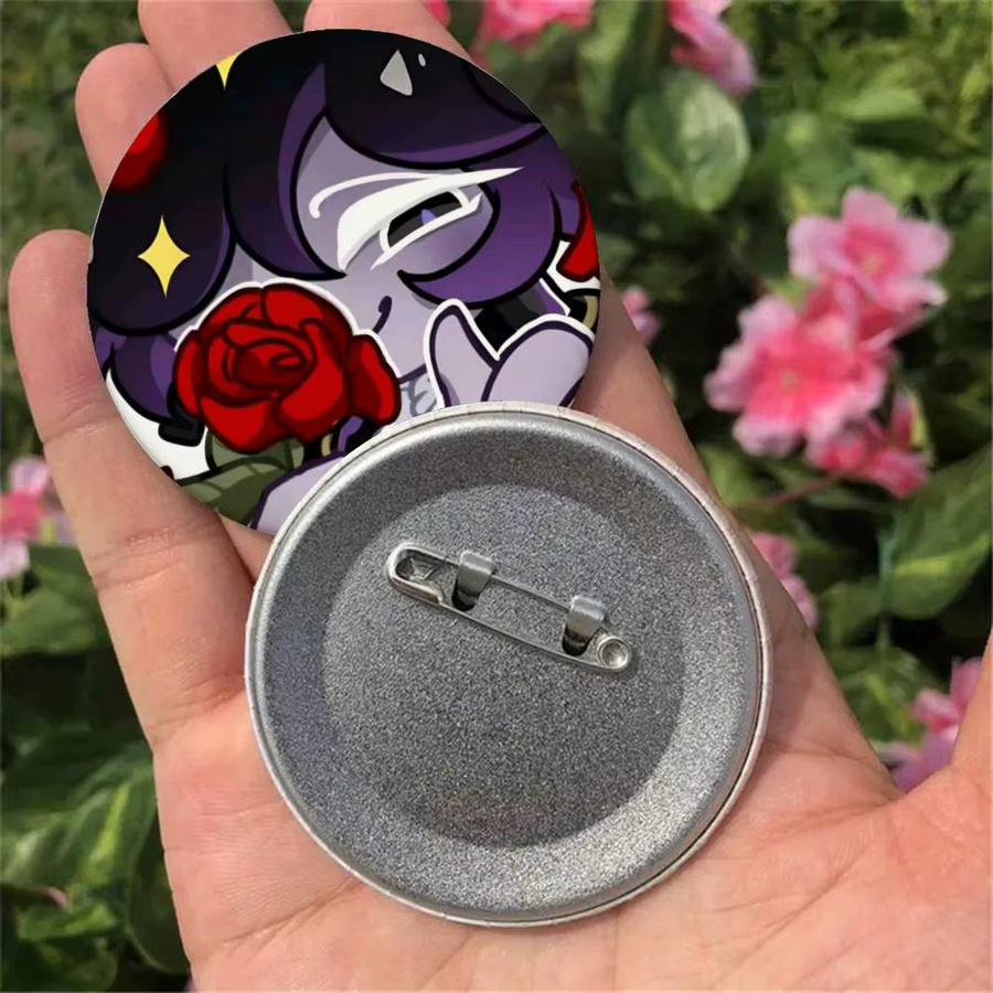 Bilibili Brosche, Schwarze S-Sapphire C-CookieS Abzeichen, Runde Pins - Bild 2