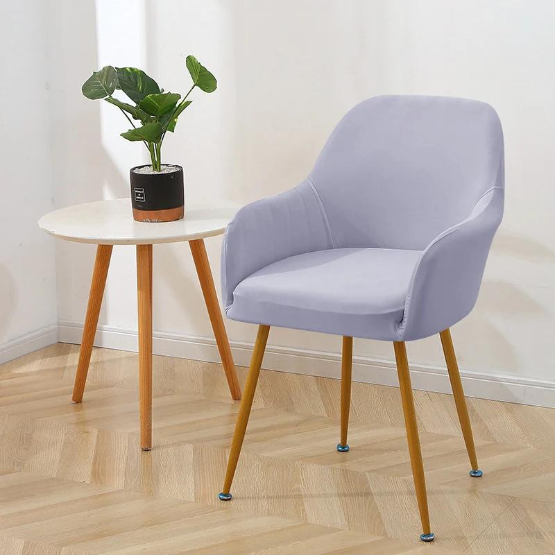 Wasserabweisender Sesselbezug von Yiran Furniture in Schwarz, elastischer Überwurf für Esszimmerstühle mit kurzem Rückensitz, dehnbar und waschbar - Bild 1