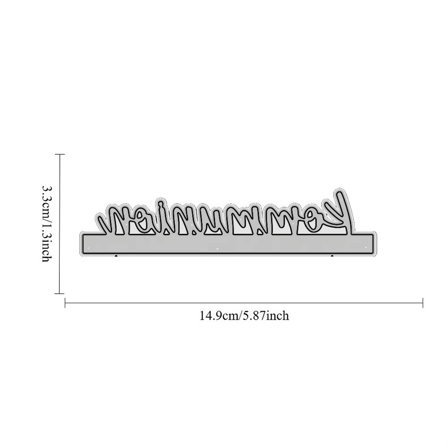 Metall-Stanzform Kommunion-Schriftart in Silber für Scrapbooking und Papierhandwerk - Bild 3