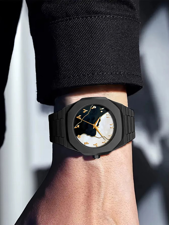 CMK Digitaluhr, Quarz, Kunststoffarmband, Schwarz, Herren - Bild 3