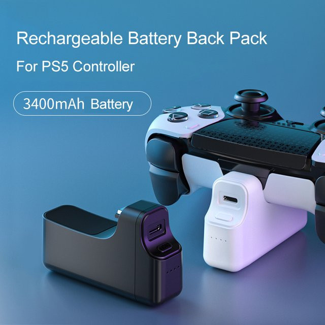 SONGFINN Wiederaufladbares Akku Ladekit für PS5 Elite Controller, 3400mAh, Schwarz - Bild 1