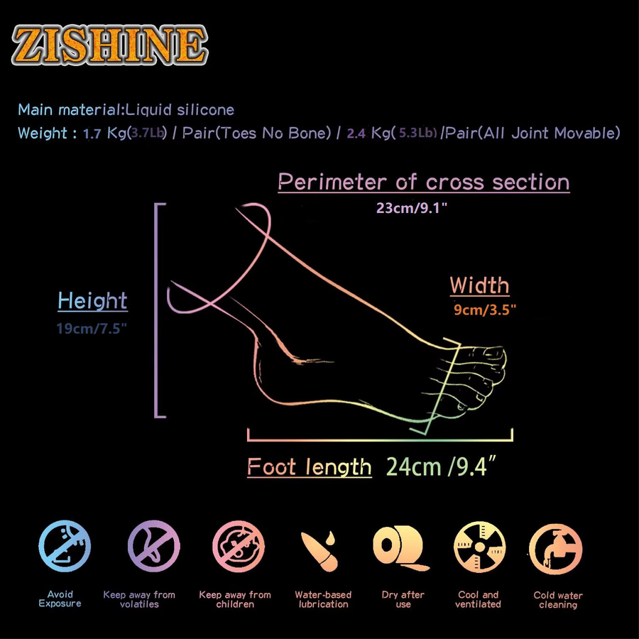 Zishine Silikon-Fußmodell für künstliche Nägel, Damen, natürlich - Bild 3