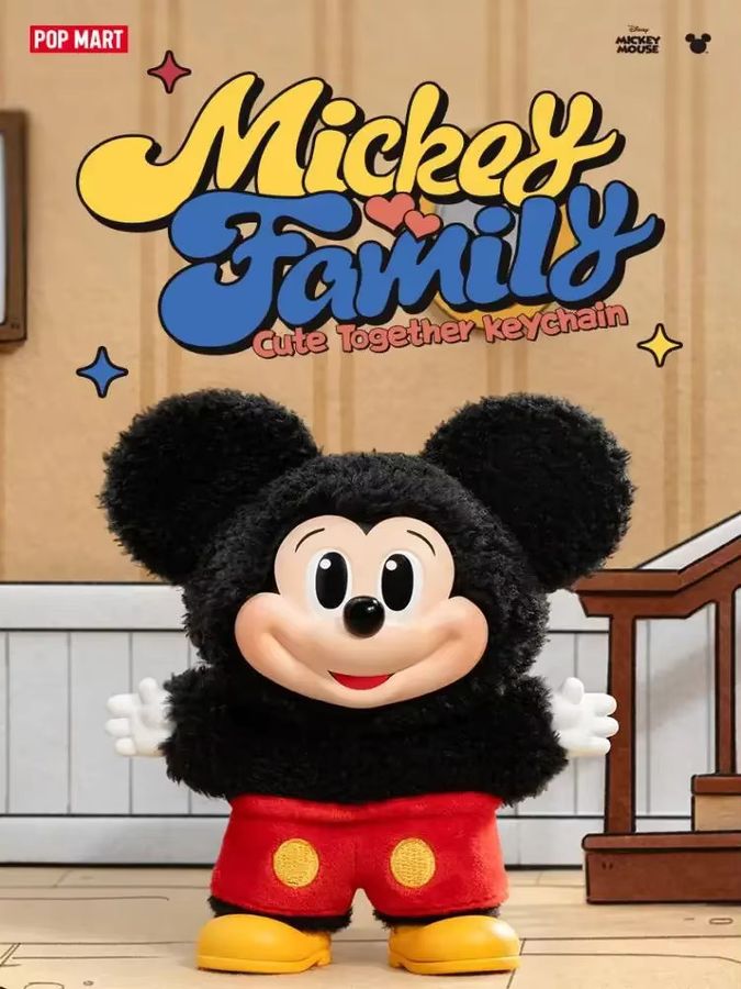 POP MART Mickey Family Cute Together Schlüsselanhänger Blind Box Serie mit niedlicher Anime-Figur als Desktop-Ornament - Bild 3