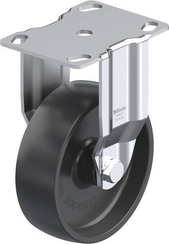 Blickle Bockrolle BKPA-POA 100G in Schwarz mit verzinktem Stahl und Kunststoff, Rad-Durchmesser: 100 mm, Tragfähigkeit: 120 kg - Bild 1