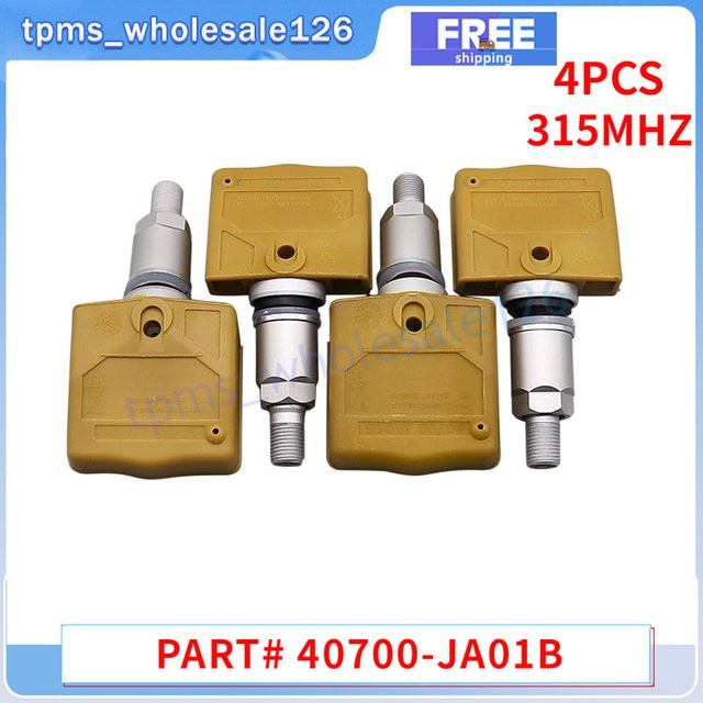 GANGLE 4er-Set Reifendruckkontrollsensor TPMS 40700-JA01B für Infiniti FX35 FX45, Nissan Altima, Maxima und Sentra - Bild 1