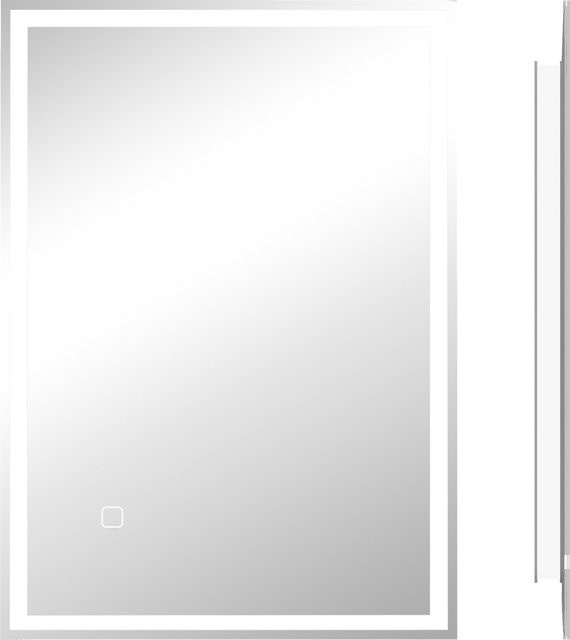 HOMCOM LED Badspiegel mit Beleuchtung und Memory-Funktion in Silber, Breite: 70 cm, Höhe: 50 cm - Bild 1