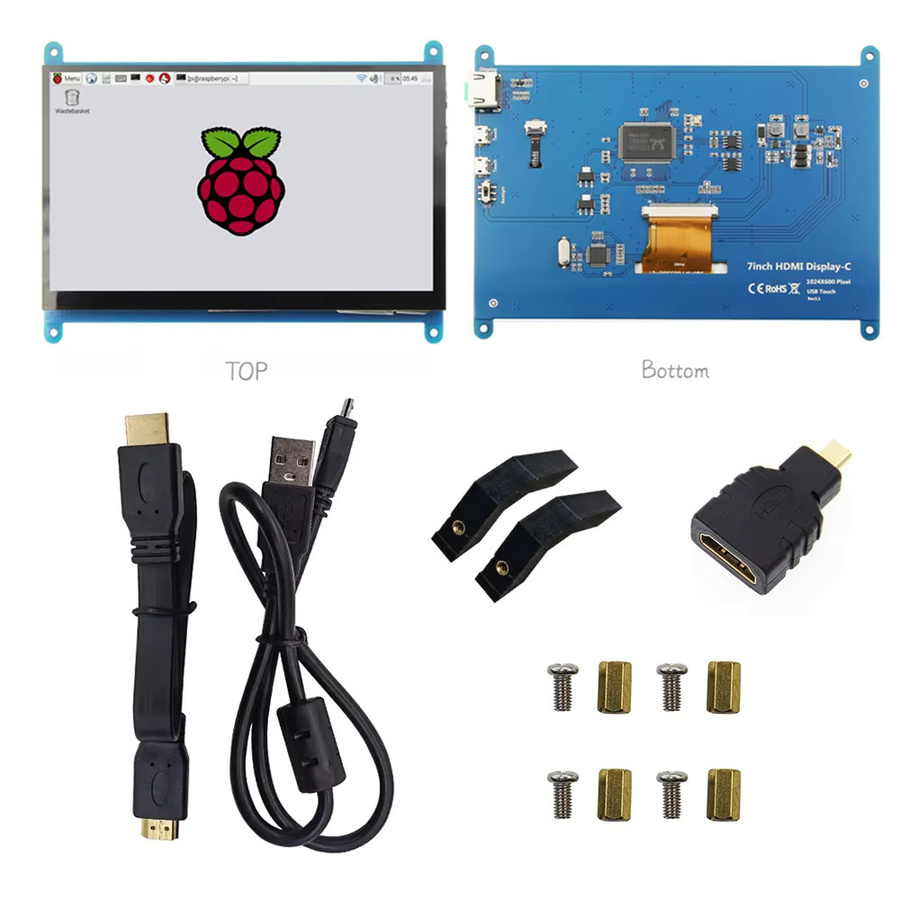 Raspberry Pi 7-Zoll IPS TFT LCD HDMI Touchscreen-Monitor mit einer Auflösung von 1024 x 600 Pixeln - Bild 6