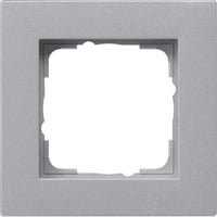 Gira Abdeckrahmen 1-fach flach für Einbau in Silber Aluminium Optik - Bild 1