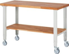 Rau Fahrbare Werkbank 7000-7 höhenverstellbar, grau/mehrfarbig, B: 150 cm, T: 70 cm, H: 95-100 cm - Bild 1
