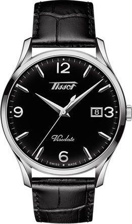 Tissot Armbanduhr, Quarz, Edelstahl, Leder, 40 mm, Herren, Schwarz - Bild 1