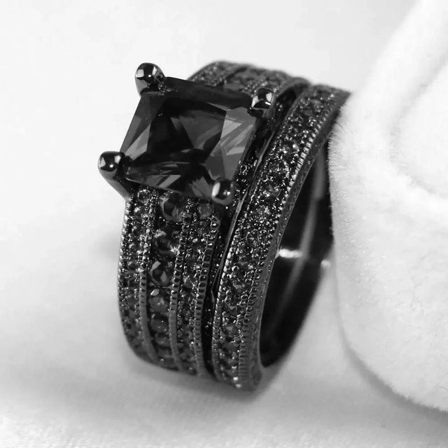 YIRAN Partnerringe Set, Edelstahl, Zirkonia, Unisex - Bild 1