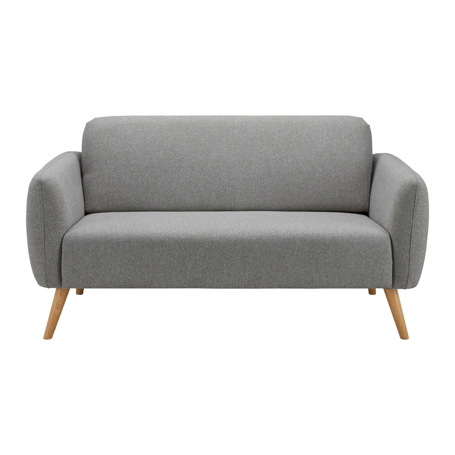 Bessagi Home Sofa Pia in Dunkelgrau aus Webstoff mit Holzgestell - Bild 2