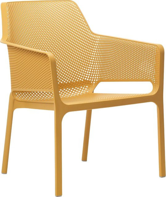 Nardi Net Relax Lounge Stuhl in Gelb aus Kunststoff und Glasfaser für Garten und Terrasse - Bild 1