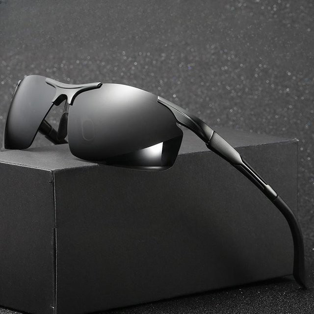 Binchi Outdoor Equipment Sonnenbrille, Halbrahmen, Aluminium, schwarz - Bild 1