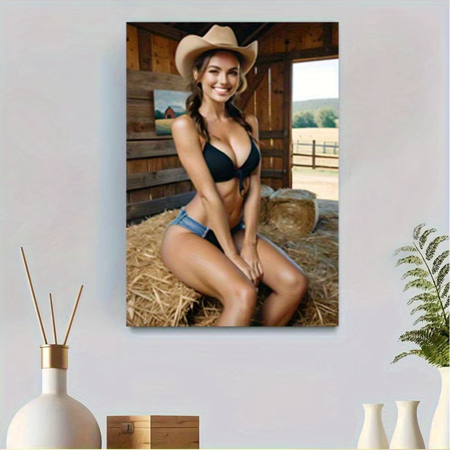 Metallschild Western Girl von CIFBUY als Vintage Aluminium-Blechschild in Mehrfarbig für deine Wanddekoration - Bild 2