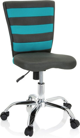 hjh OFFICE Kinderdrehstuhl KIDDY COMFORT mit Netzstoff und Streifen-Design ohne Armlehnen