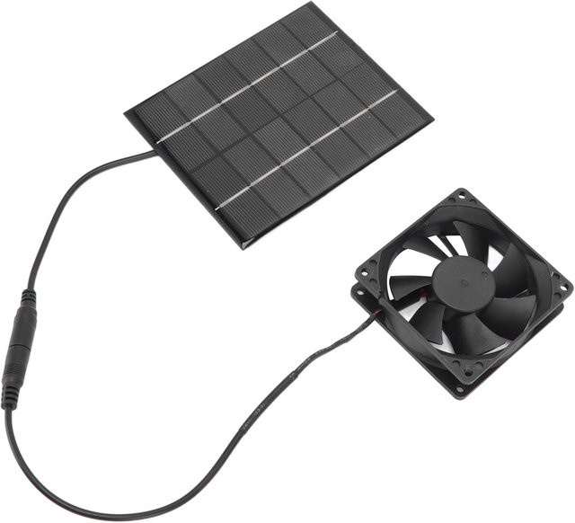mfySpace Solarpanel-Abluftventilator zur Wärmeableitung für Gewächshäuser in Grau - Bild 1