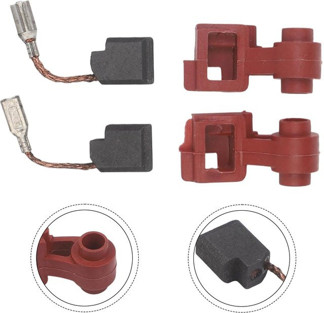 Vibratite Ersatz-Bürstenhalter Set für Schleifmotoren mit 2 Bürstenarmen und 2 Kohlebürsten, kompatibel mit D28402 D28111 D28110, Ersatzteile 65091601 und 64874300 - Bild 1