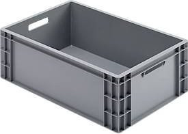 Eurokasten Ringoplast lebensmittelgeeigneter Kunststoffbehälter grau, Volumen: 53 l, L 60 x B 40 x H 22,3 cm - Bild 1