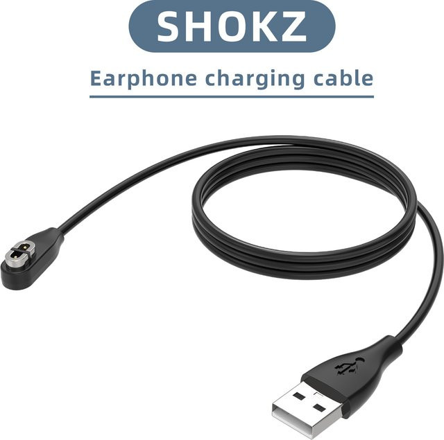 Shokz USB-Ladekabel in Schwarz passend für OpenRun Pro und diverse Ohrhörer-Modelle S810, S803, AS800, AS650, AS660, AS661, AS811 sowie ASC100SG - Bild 1
