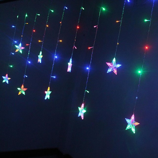 Kongdii LED Stern Lichterkette bunt mit 90 LEDs, 2m Länge - Bild 1