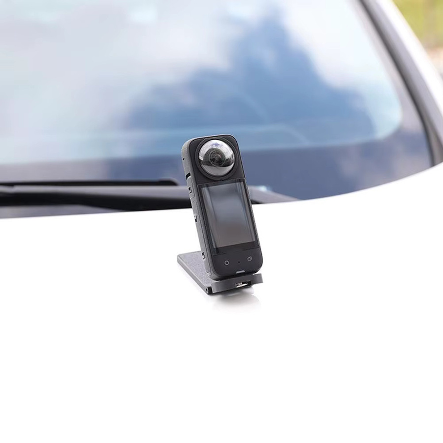 Insta360 X5 Magnetische Halterung in Schwarz mit 6 Magneten und verstellbarer Basis für sicheren Halt und Anti-Drop-Design - Bild 2
