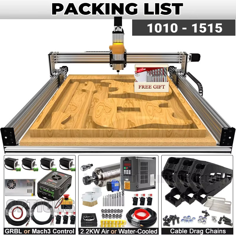 BulkMan3D Blei-CNC-Fräsmaschine Kit mit Schraubantrieb und Gravurfunktion in Silber, B/T: 150 x 150 cm - Bild 3