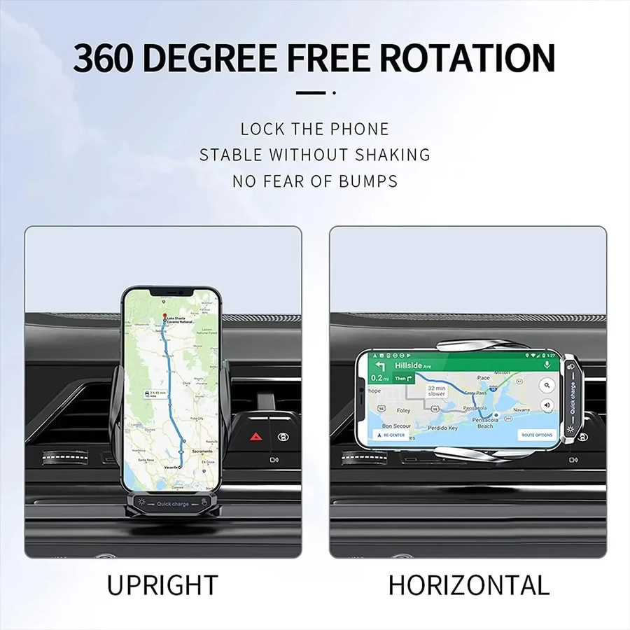 Opansten Magnetisches Kabelloses Ladegerät für das Auto mit 15W Schnellladefunktion für iPhone, Xiaomi, Samsung und Huawei in Schwarz oder Silber - Bild 4