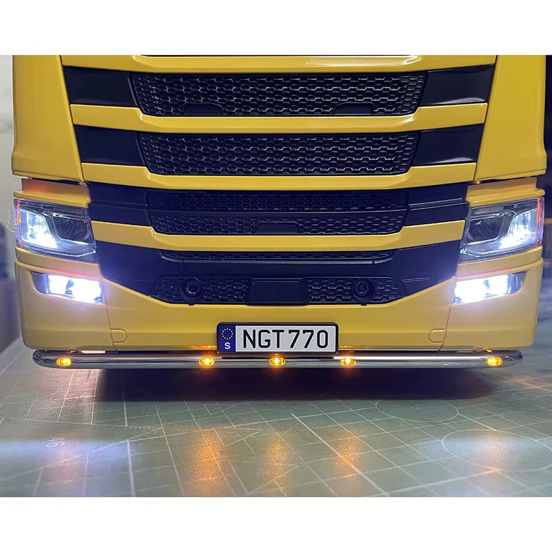 Tamiya Scania 770S 6x4 Upgrade-Zubehör, 1:14, LED 3V Simulation Frontstoßstangenlicht - Bild 3