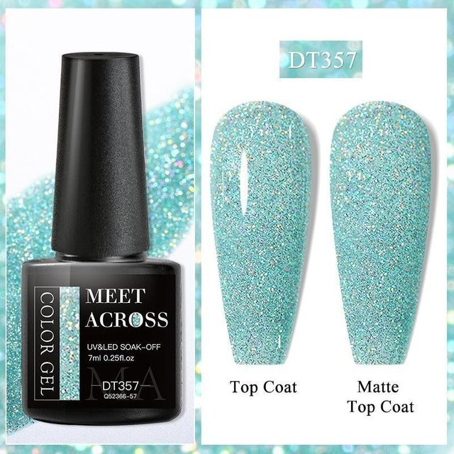 MEET ACROSS Glitzer-Gel-Nagellack, DT357 - Bild 1