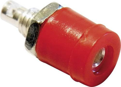 Schnepp BU 2400 Miniatur-Laborbuchse für den vertikalen Einbau, Farbe: Rot, Stift-Ø: 2mm - Bild 1