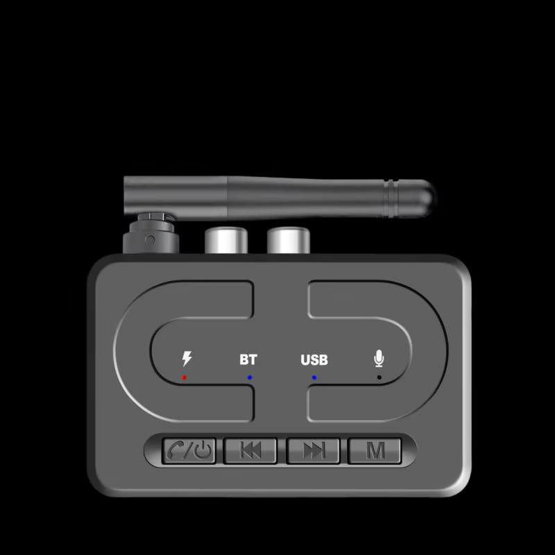 KEBIDUMEI Bluetooth 6.0 Audio-Empfänger mit Mikrofon, HIFI Stereo Wireless Adapter mit 3,5 mm AUX und RCA für Auto-Lautsprecherverstärker, Schwarz - Bild 7