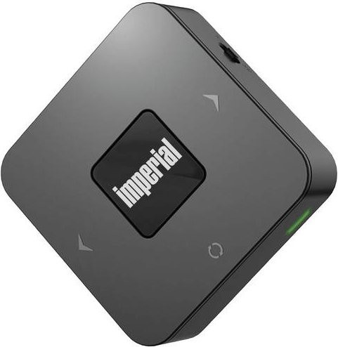 Imperial BART mini Bluetooth Musik-Sender und Empfänger in Schwarz mit micro-USB und 3,5 mm Klinke, B/T/H: 6,1 x 6,1 x 2 cm - Bild 1