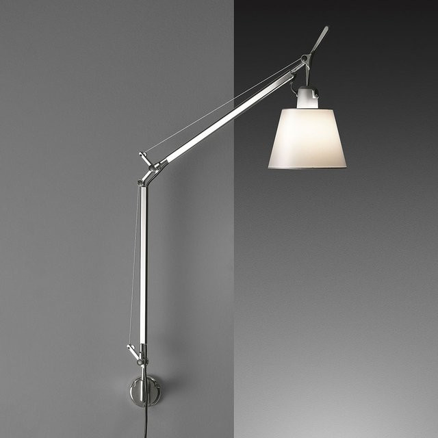 Artemide Tolomeo Basculante Parete Wandleuchte aus Aluminium in Silber und Weiß mit verstellbarem Schirm - Bild 1