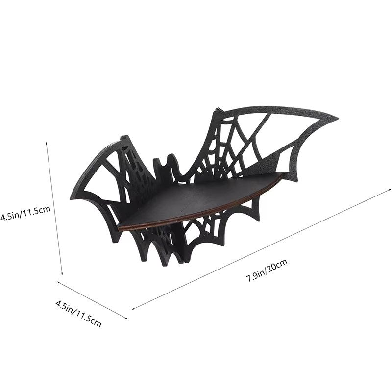 Gothic Fledermaus-Eckregale aus Holz in Schwarz, dekorative Wandregale für Halloween und Zuhause von TPXCKz - Bild 5