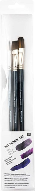 Rico Design Pinsel Art School Acryl Set mit 10 Pinseln in Multicolour - Bild 1