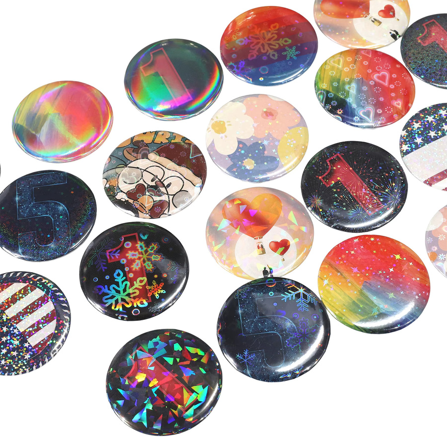 100 Stück transparente Kunststoff-Schutzfolien für 58 mm Abzeichen-Pins zum DIY-Basteln - Bild 4