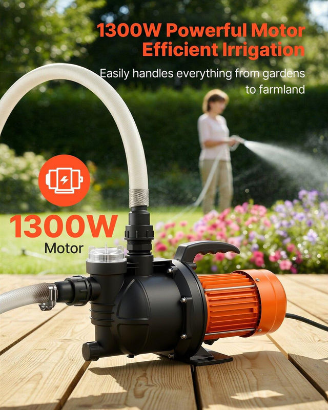 Buying Solutions MB Gartenpumpe Jetpumpe aus PP mit 1300W und 4800L/H Förderleistung - Bild 10