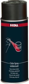 E-COLL Color-Spray seidenmatt in Tiefschwarz für Holz und Synthetikharz, 400 ml - Bild 1