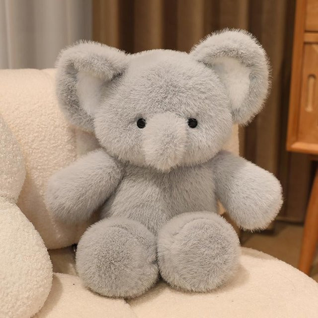 Kidsly Kawaii Elefant Bär Hase Plüschtiere, Grau, 45cm - Bild 1