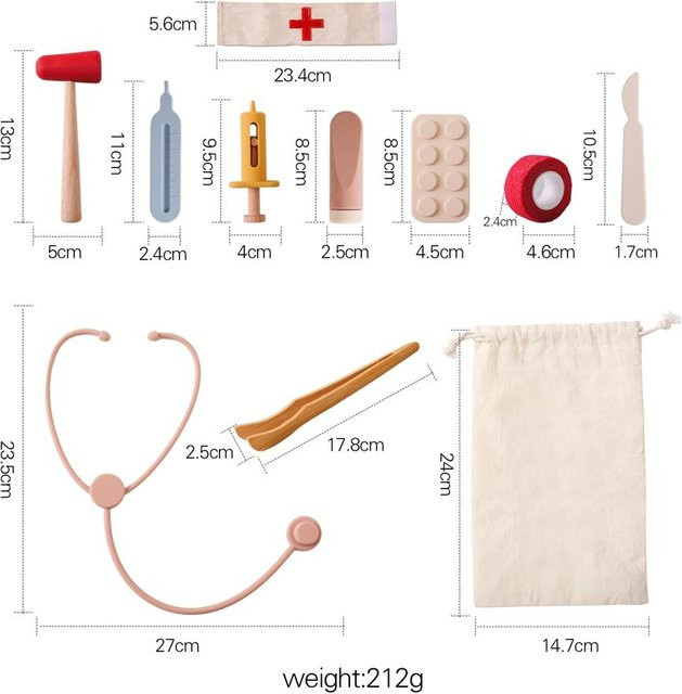 Kidsly Arzt Spielzeug Set, Silikon, ab 3 Jahre - Bild 1