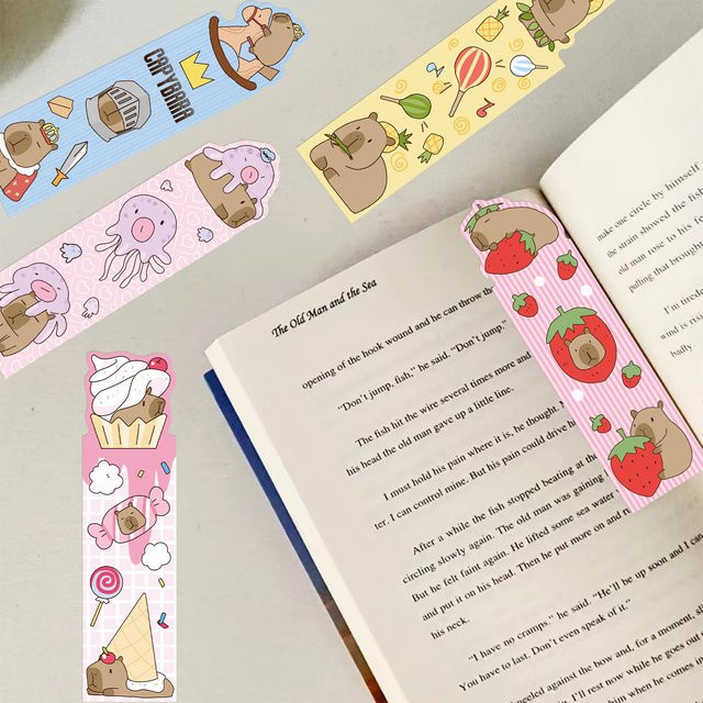 30 Stück Capybara Lesezeichen aus Papier in Multicolour für kreative Dekoration und als inspirierende Geschenke - Bild 1