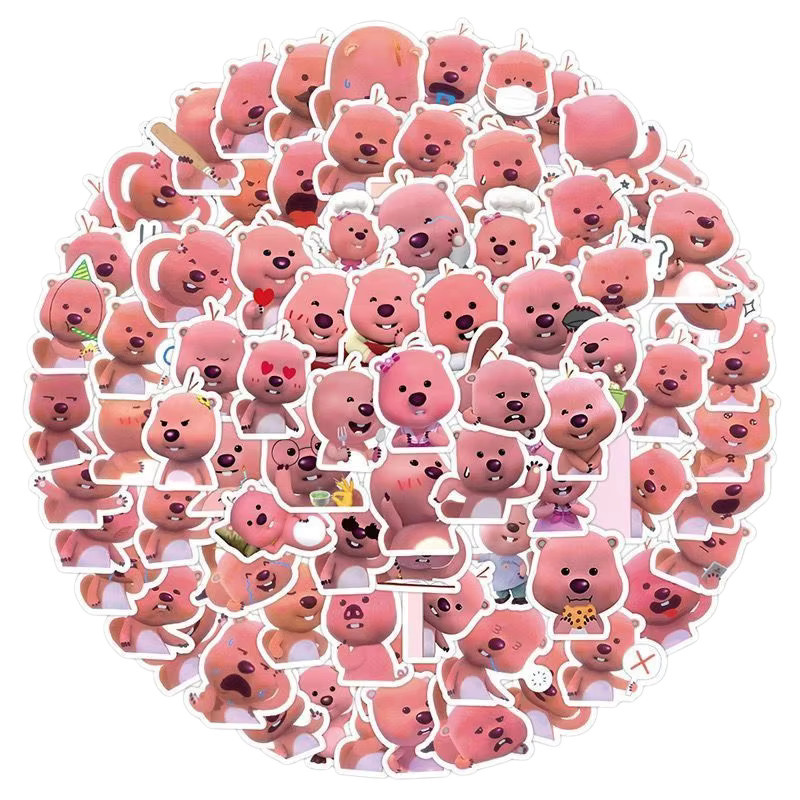 Loopy Stickers Niedliche Cartoon Little Ruby Emoji-Aufkleber in Multicolour für Handyhüllen, Wasserbecher und Notizbücher, Wasserdicht - Bild 5