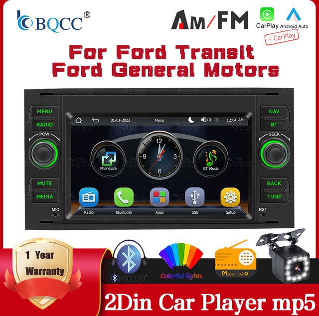 BQCC 7 Zoll MP5-Player für Ford Transit, Multimedia-Stereoanlage in Schwarz mit USB und AUX-Eingang - Bild 1