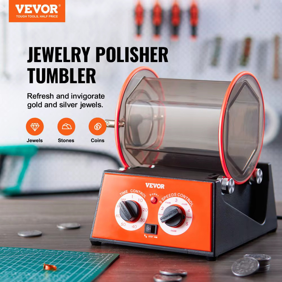VEVOR Pro Schmuck-Trommel-Poliermaschine Benchtop mit 220 LBS Kapazität - Bild 1