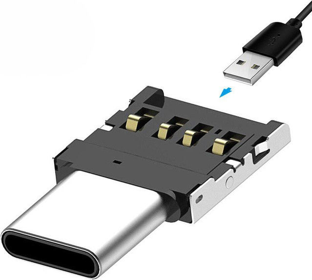10er Set NYFundas USB-C auf USB-A OTG Adapter in Schwarz für Android Smartphones und Typ-C Geräte - Bild 1