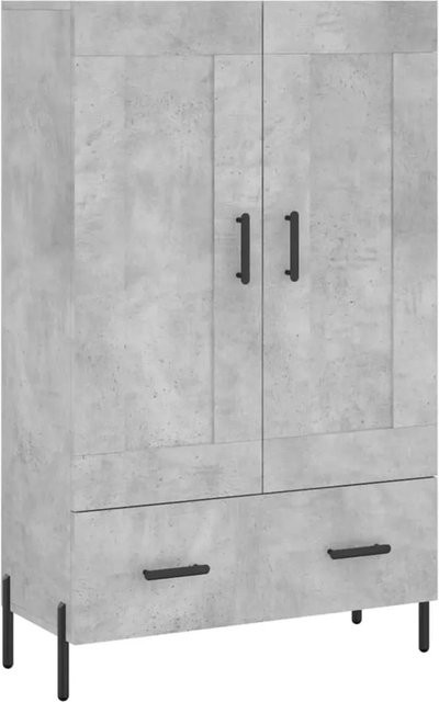 vidaXL Highboard Betongrau aus Holzwerkstoff und Metall B/T/H: 69,5 x 31 x 115 cm - Bild 1