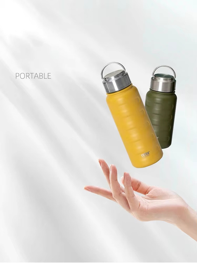 Tyeso Thermos-Wasserflasche aus Edelstahl in Grün, doppelwandige Isolierflasche für Sport und Outdoor - Bild 4