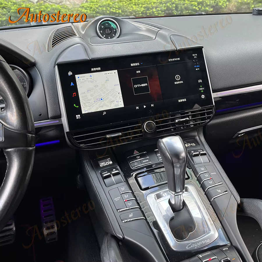 ZWNAV Android 13 Auto Stereo mit Carplay und GPS Navigation für Porsche Cayenne 2010-2017, Multimedia Player HeadUnit Radio in Schwarz - Bild 4